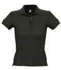 SOL'S Ladies People Cotton Piqué Polo Shirt | Black