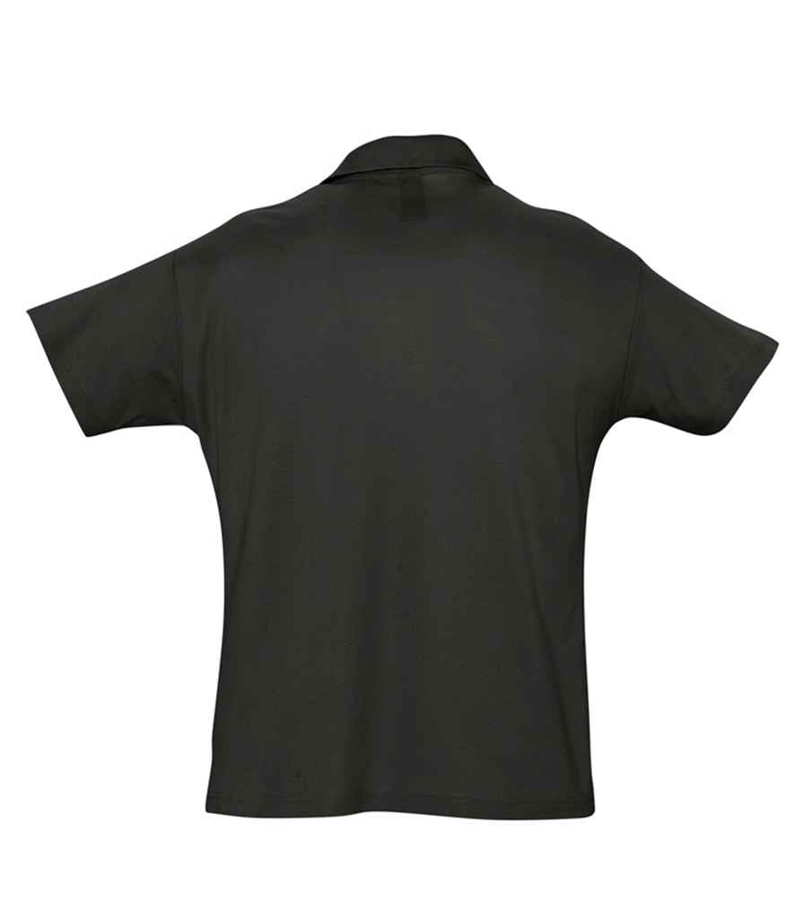SOL'S Summer II Cotton Piqué Polo Shirt | Black