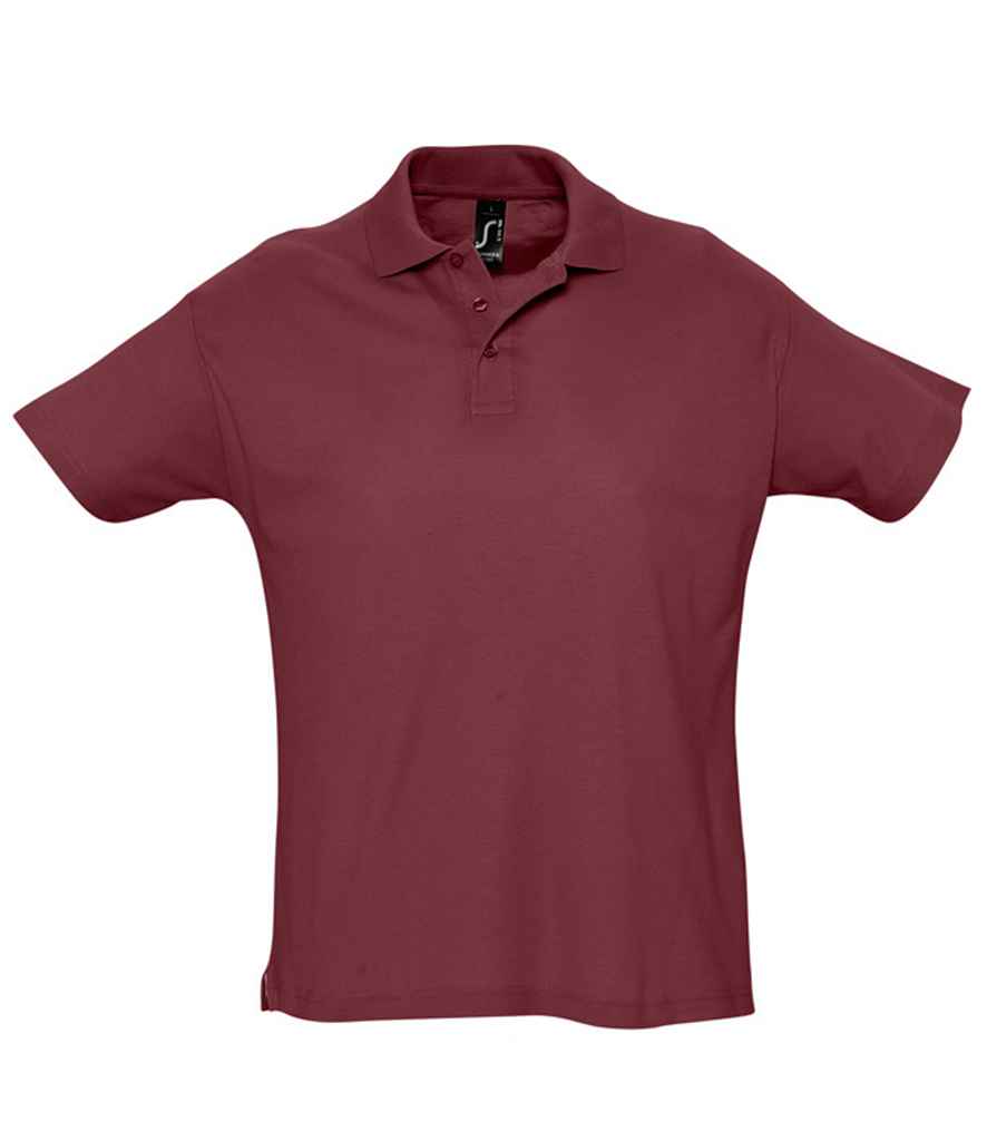 SOL'S Summer II Cotton Piqué Polo Shirt | Burgundy