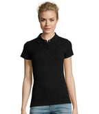 SOL'S Ladies Perfect Cotton Piqué Polo Shirt | Black