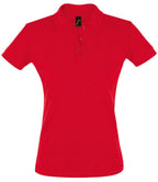SOL'S Ladies Perfect Cotton Piqué Polo Shirt | Red