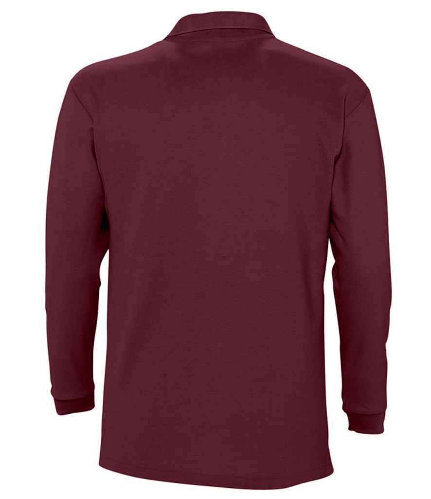 SOL'S Winter II Long Sleeve Cotton Piqué Polo Shirt | Burgundy