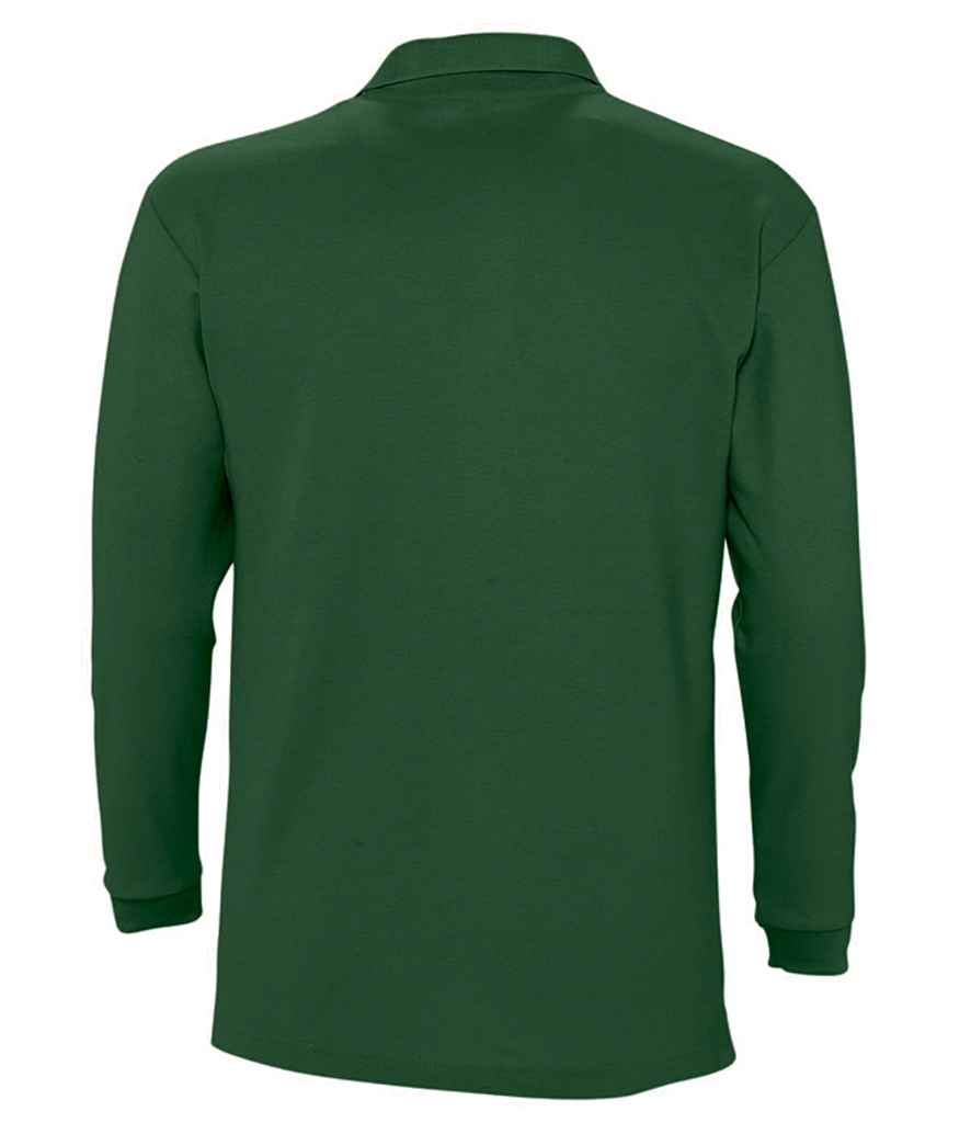 SOL'S Winter II Long Sleeve Cotton Piqué Polo Shirt | Golf Green