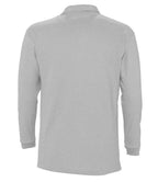 SOL'S Winter II Long Sleeve Cotton Piqué Polo Shirt | Grey Marl