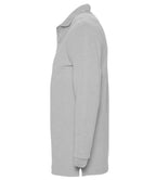 SOL'S Winter II Long Sleeve Cotton Piqué Polo Shirt | Grey Marl