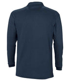 SOL'S Winter II Long Sleeve Cotton Piqué Polo Shirt | Navy