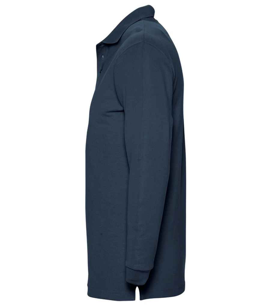 SOL'S Winter II Long Sleeve Cotton Piqué Polo Shirt | Navy