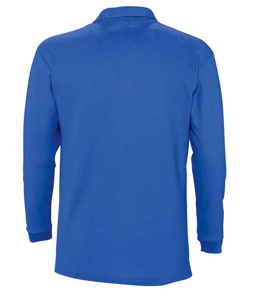 SOL'S Winter II Long Sleeve Cotton Piqué Polo Shirt | Royal Blue