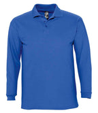 SOL'S Winter II Long Sleeve Cotton Piqué Polo Shirt | Royal Blue