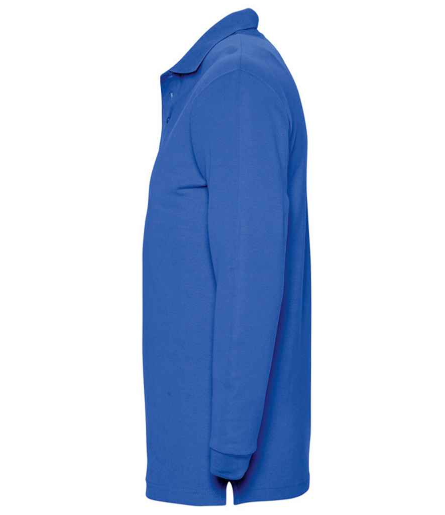SOL'S Winter II Long Sleeve Cotton Piqué Polo Shirt | Royal Blue