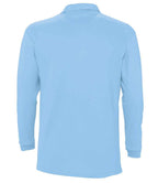 SOL'S Winter II Long Sleeve Cotton Piqué Polo Shirt | Sky Blue