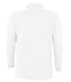 SOL'S Winter II Long Sleeve Cotton Piqué Polo Shirt | White