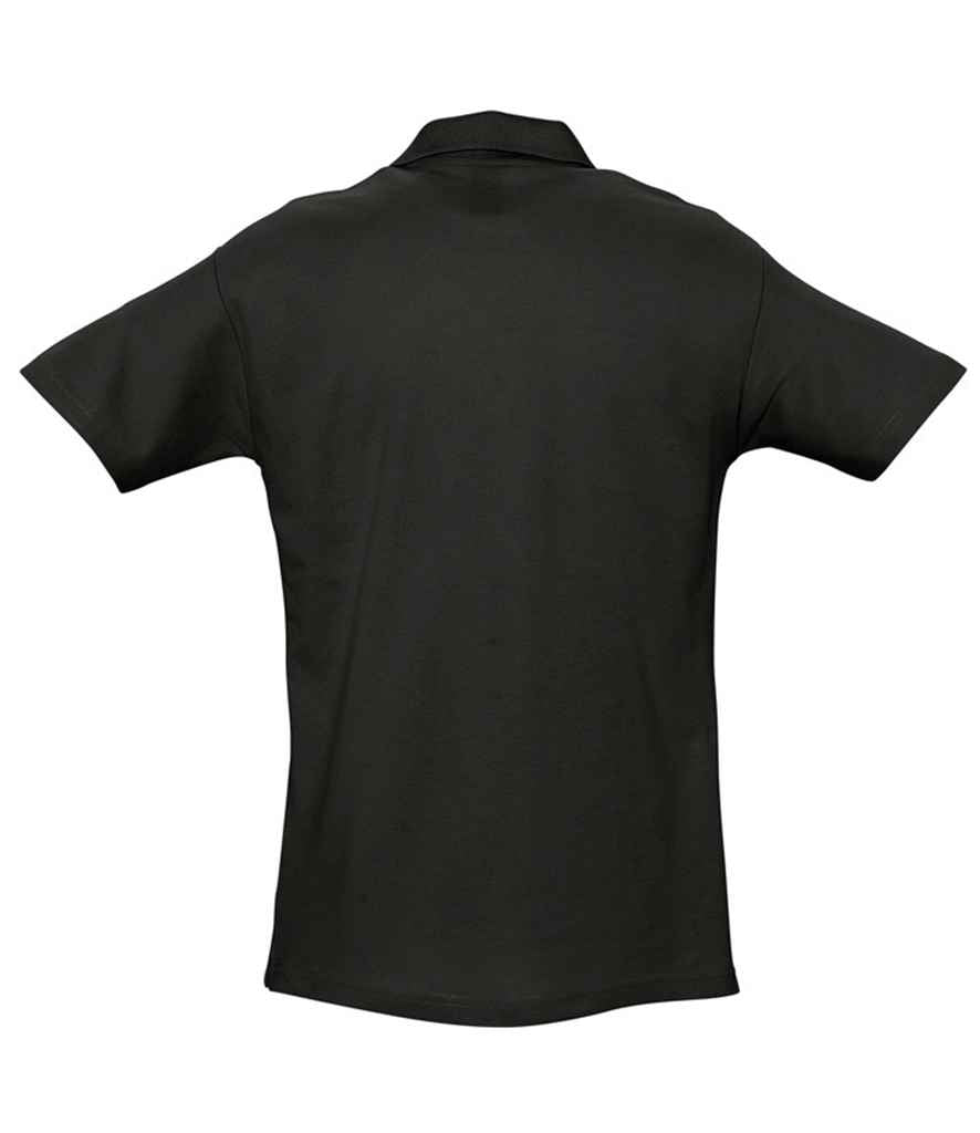 SOL'S Spring II Heavy Cotton Piqué Polo Shirt | Black