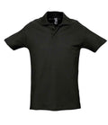 SOL'S Spring II Heavy Cotton Piqué Polo Shirt | Black