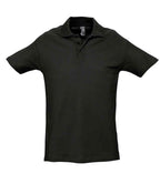 SOL'S Spring II Heavy Cotton Piqué Polo Shirt | Black