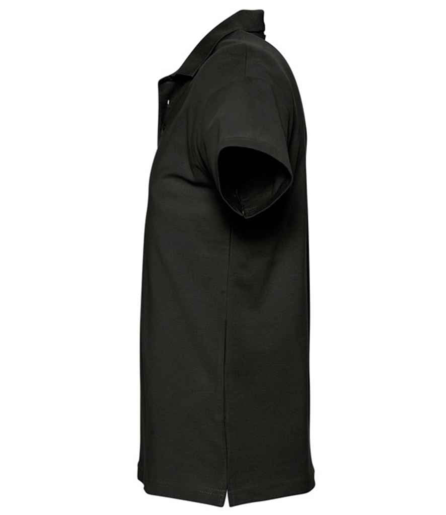 SOL'S Spring II Heavy Cotton Piqué Polo Shirt | Black