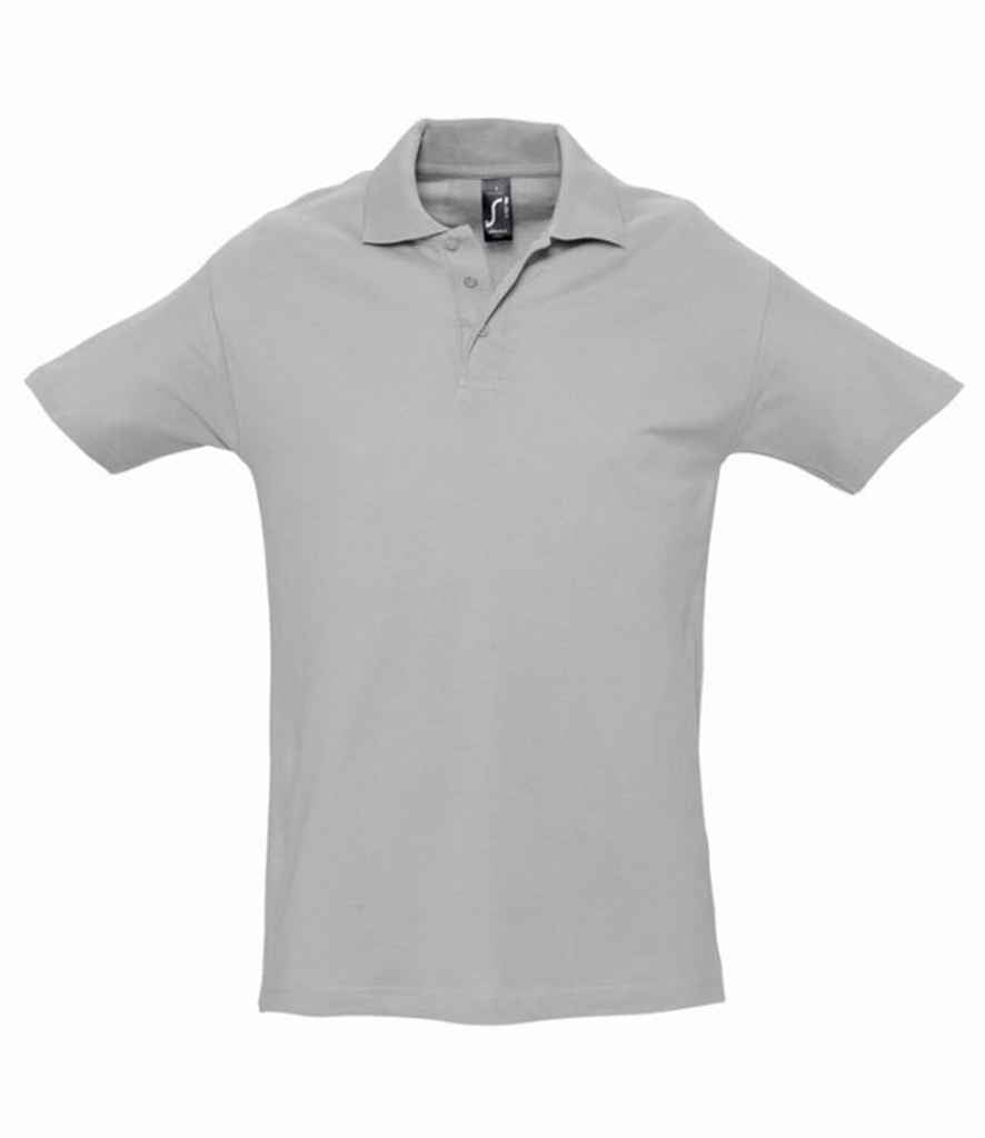 SOL'S Spring II Heavy Cotton Piqué Polo Shirt | Grey Marl