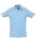SOL'S Spring II Heavy Cotton Piqué Polo Shirt | Sky Blue