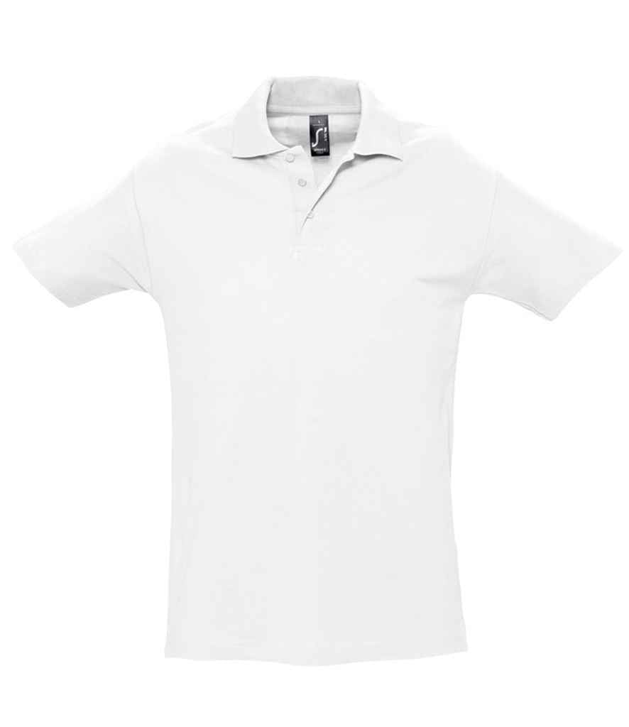 SOL'S Spring II Heavy Cotton Piqué Polo Shirt | White