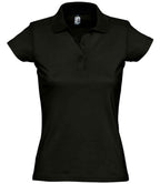 SOL'S Ladies Prescott Cotton Jersey Polo Shirt | Deep Black