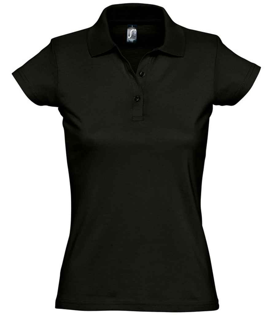 SOL'S Ladies Prescott Cotton Jersey Polo Shirt | Deep Black