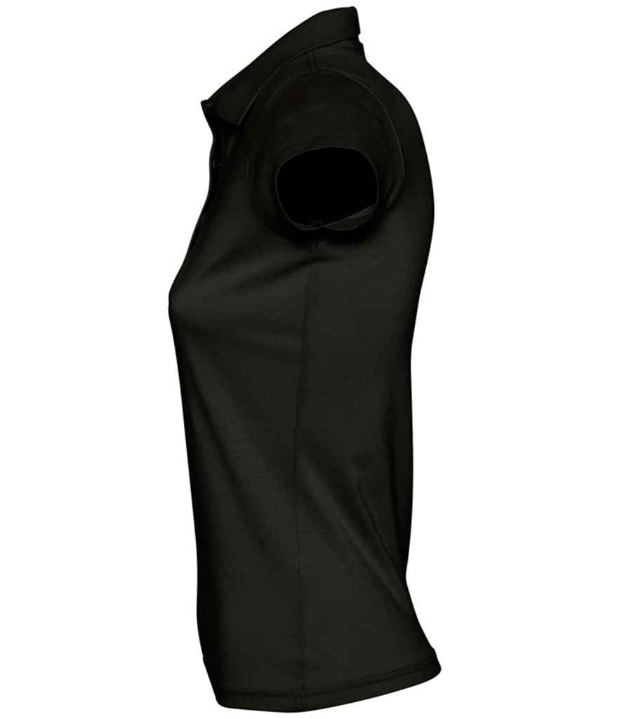 SOL'S Ladies Prescott Cotton Jersey Polo Shirt | Deep Black