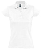 SOL'S Ladies Prescott Cotton Jersey Polo Shirt | White