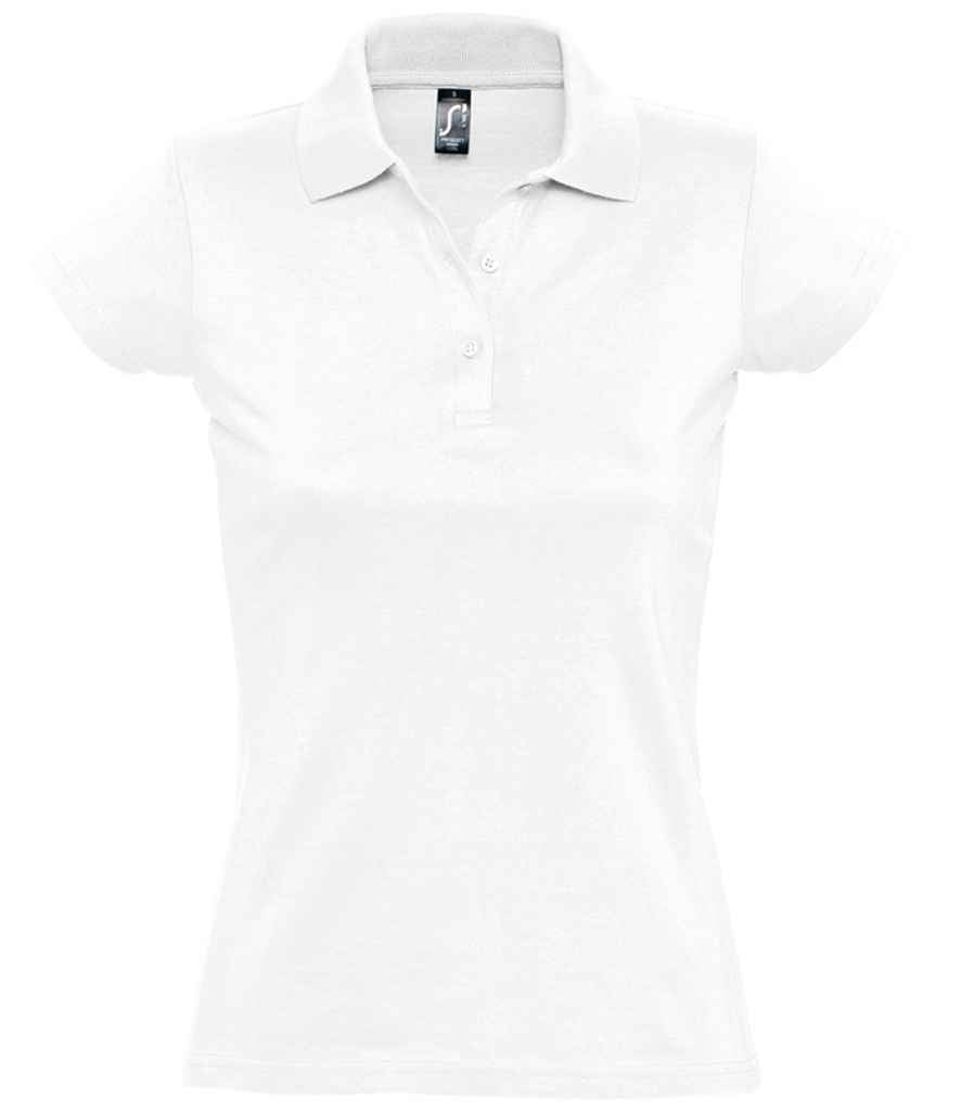 SOL'S Ladies Prescott Cotton Jersey Polo Shirt | White