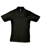 SOL'S Prescott Cotton Jersey Polo Shirt | Deep Black