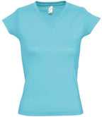 SOL'S Ladies Moon V Neck T-Shirt | Atoll Blue