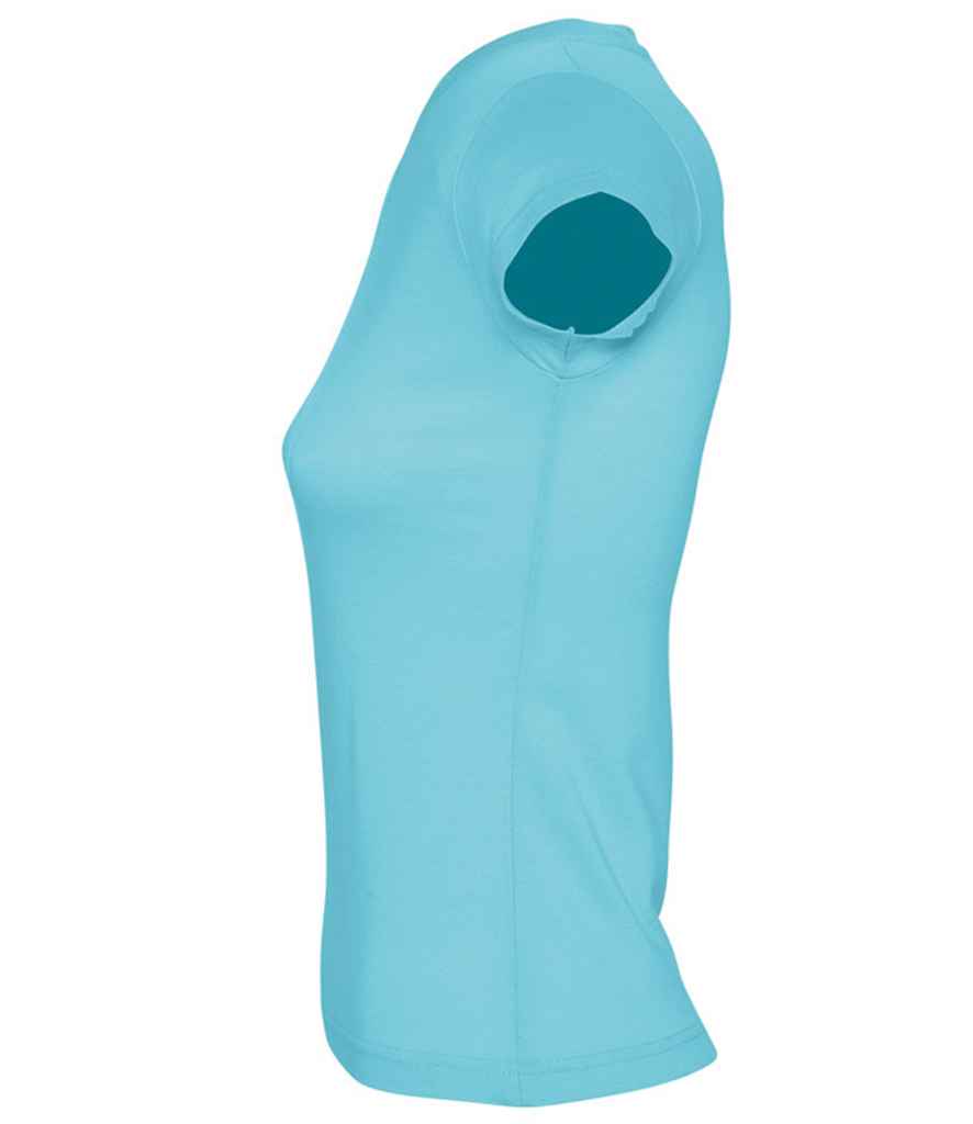 SOL'S Ladies Moon V Neck T-Shirt | Atoll Blue