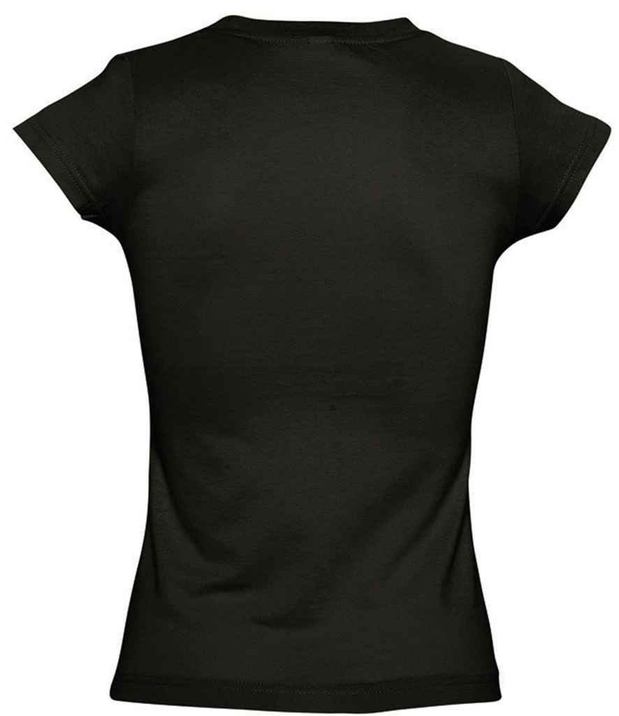 SOL'S Ladies Moon V Neck T-Shirt | Deep Black