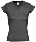 SOL'S Ladies Moon V Neck T-Shirt | Dark Grey