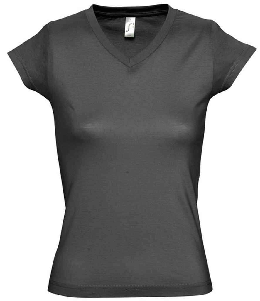 SOL'S Ladies Moon V Neck T-Shirt | Dark Grey