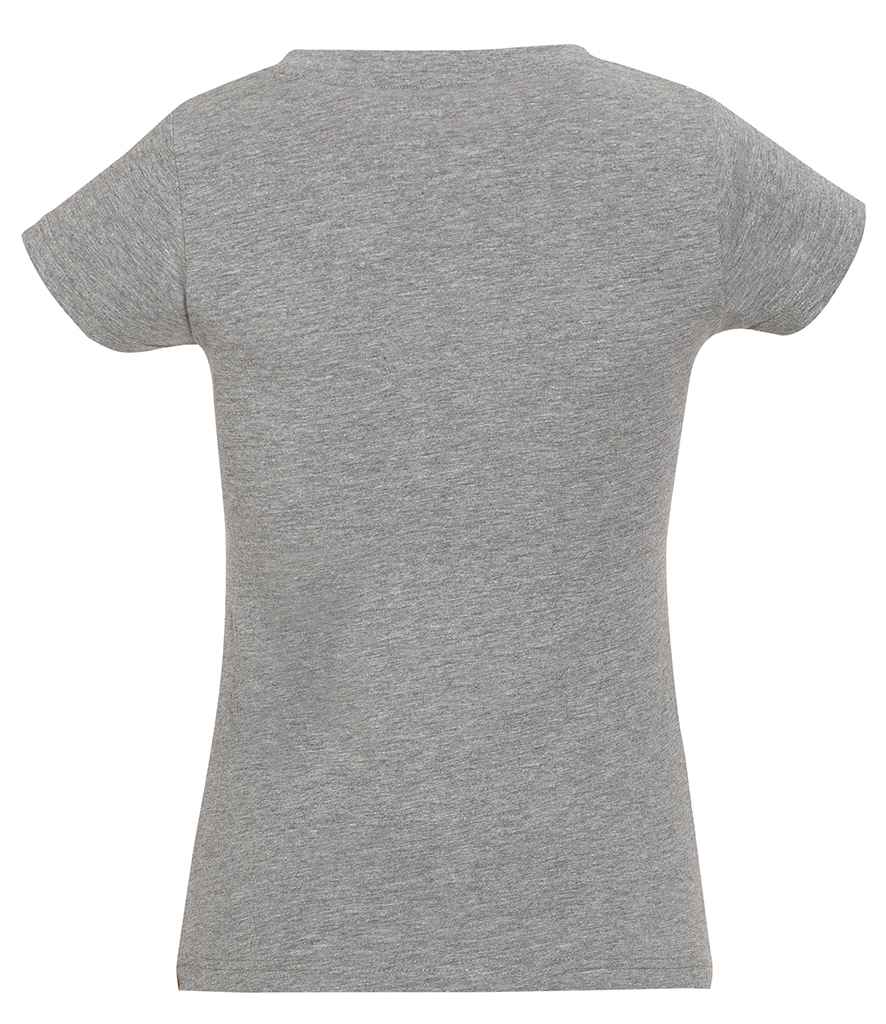 SOL'S Ladies Moon V Neck T-Shirt | Grey Marl