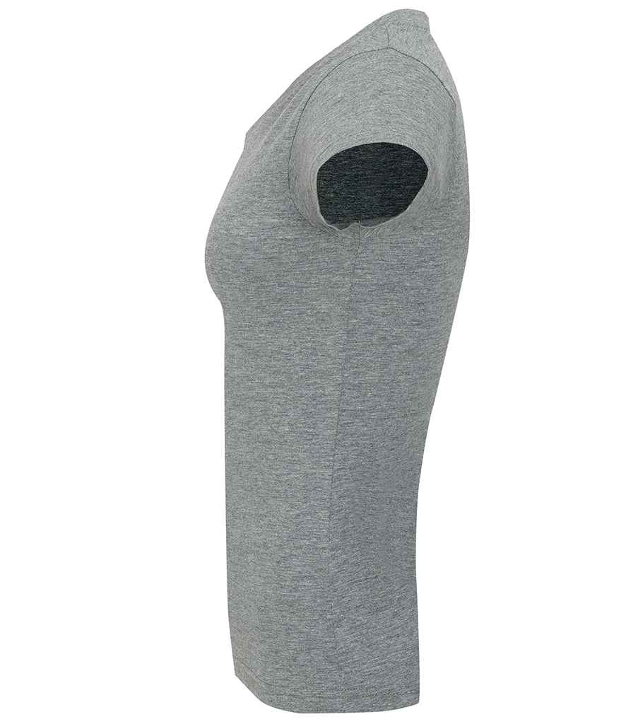 SOL'S Ladies Moon V Neck T-Shirt | Grey Marl