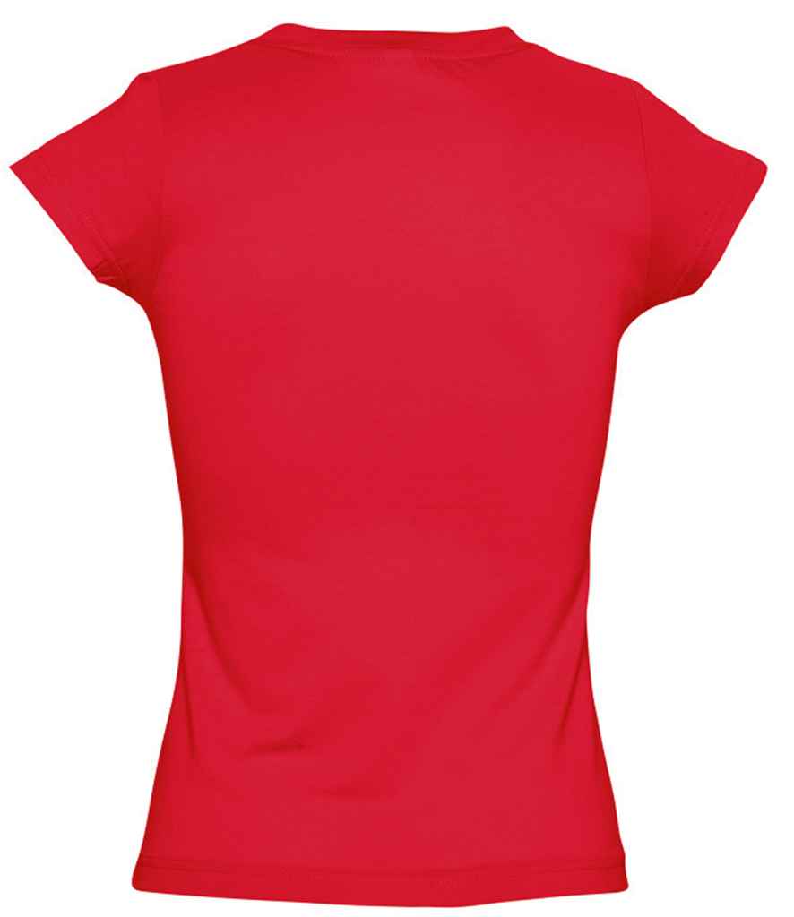 SOL'S Ladies Moon V Neck T-Shirt | Red
