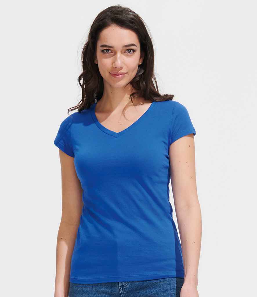 SOL'S Ladies Moon V Neck T-Shirt | Royal Blue