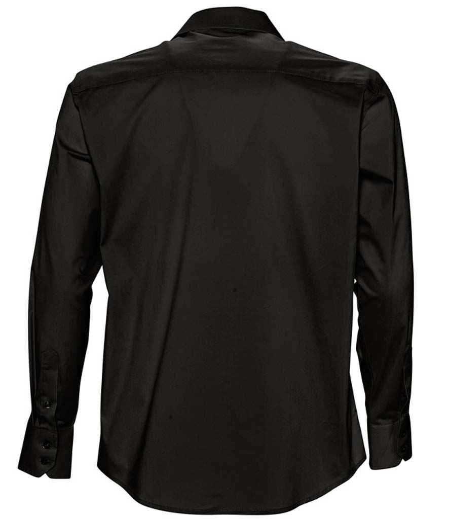 SOL'S Brighton Long Sleeve Fitted Shirt | Black