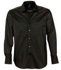 SOL'S Brighton Long Sleeve Fitted Shirt | Black