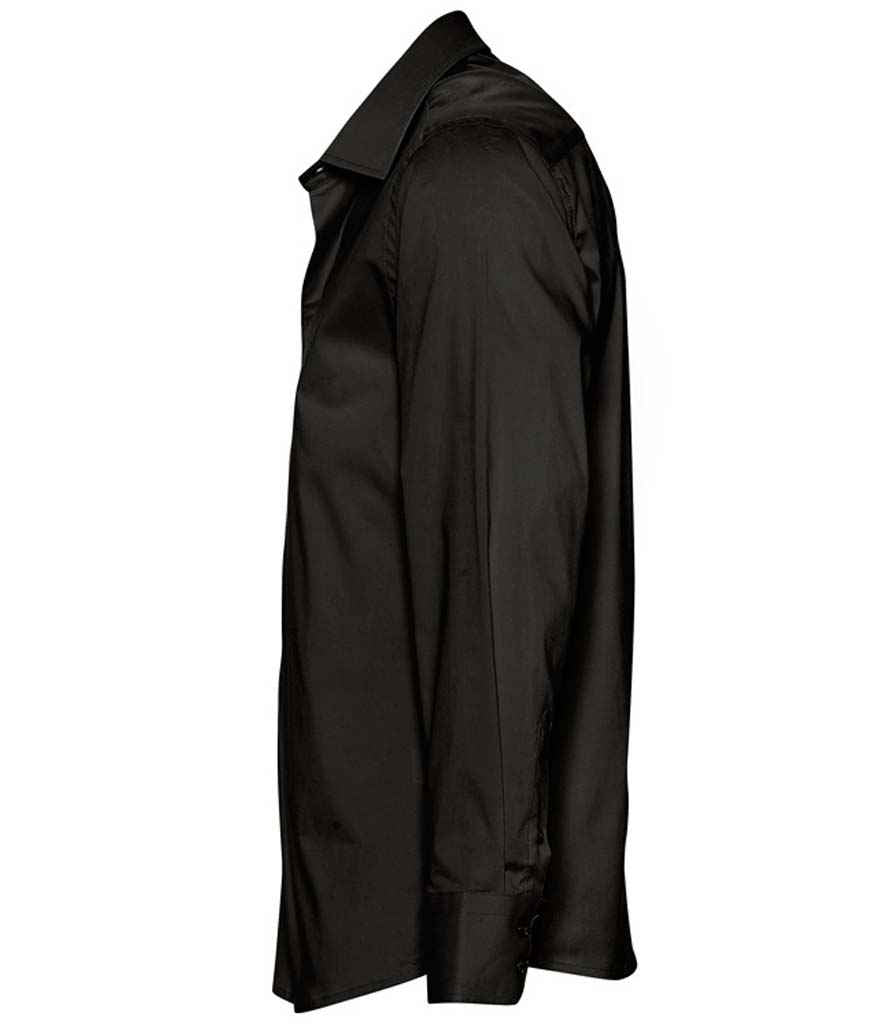 SOL'S Brighton Long Sleeve Fitted Shirt | Black