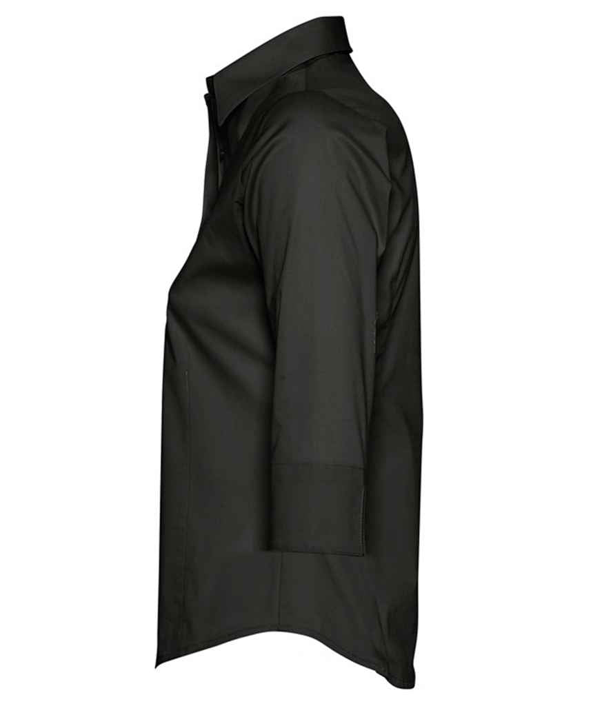SOL'S Ladies Effect 3/4 Sleeve Fitted Shirt | Black