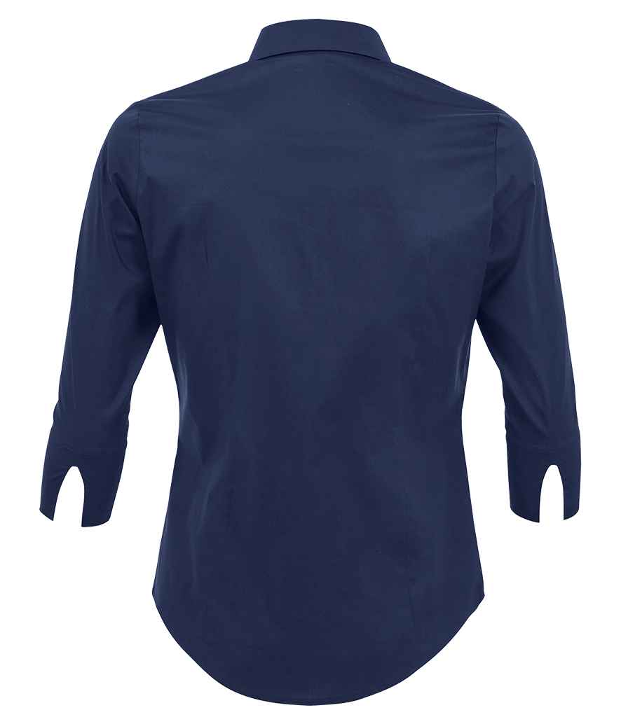 SOL'S Ladies Effect 3/4 Sleeve Fitted Shirt | Dark Blue