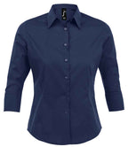 SOL'S Ladies Effect 3/4 Sleeve Fitted Shirt | Dark Blue