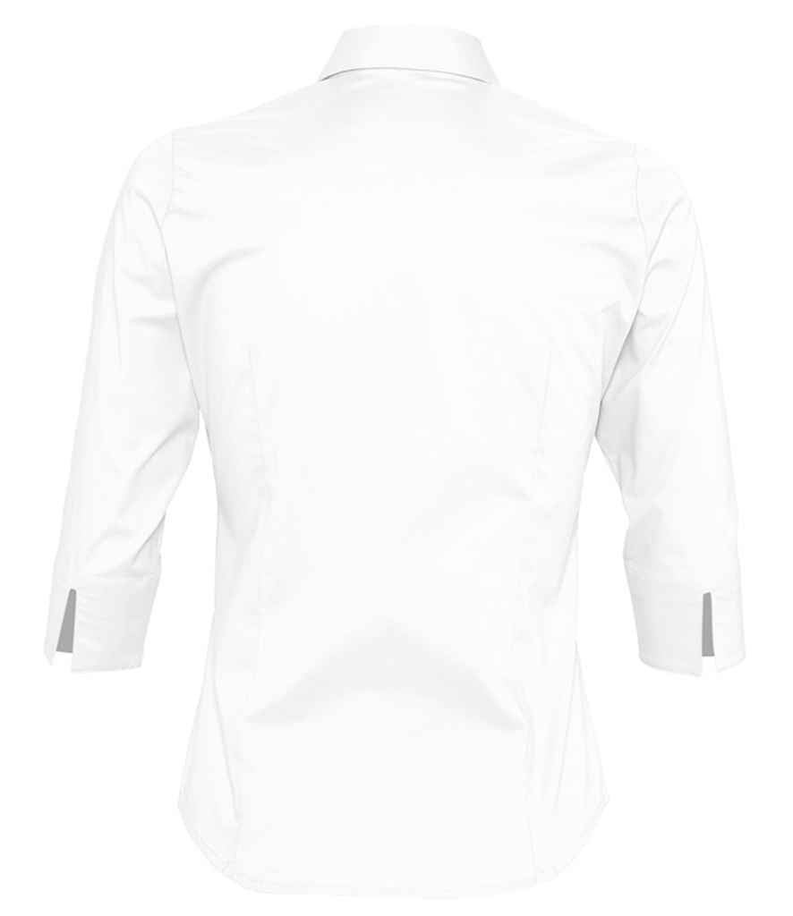 SOL'S Ladies Effect 3/4 Sleeve Fitted Shirt | White