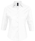 SOL'S Ladies Effect 3/4 Sleeve Fitted Shirt | White