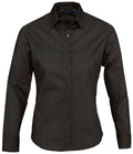 SOL'S Ladies Eden Long Sleeve Fitted Shirt | Black