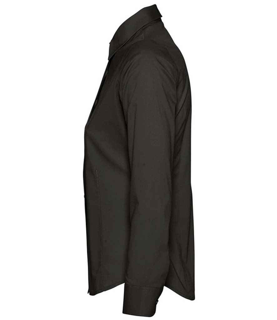 SOL'S Ladies Eden Long Sleeve Fitted Shirt | Black