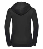 Russell Ladies Authentic Zip Hooded Sweatshirt | Black