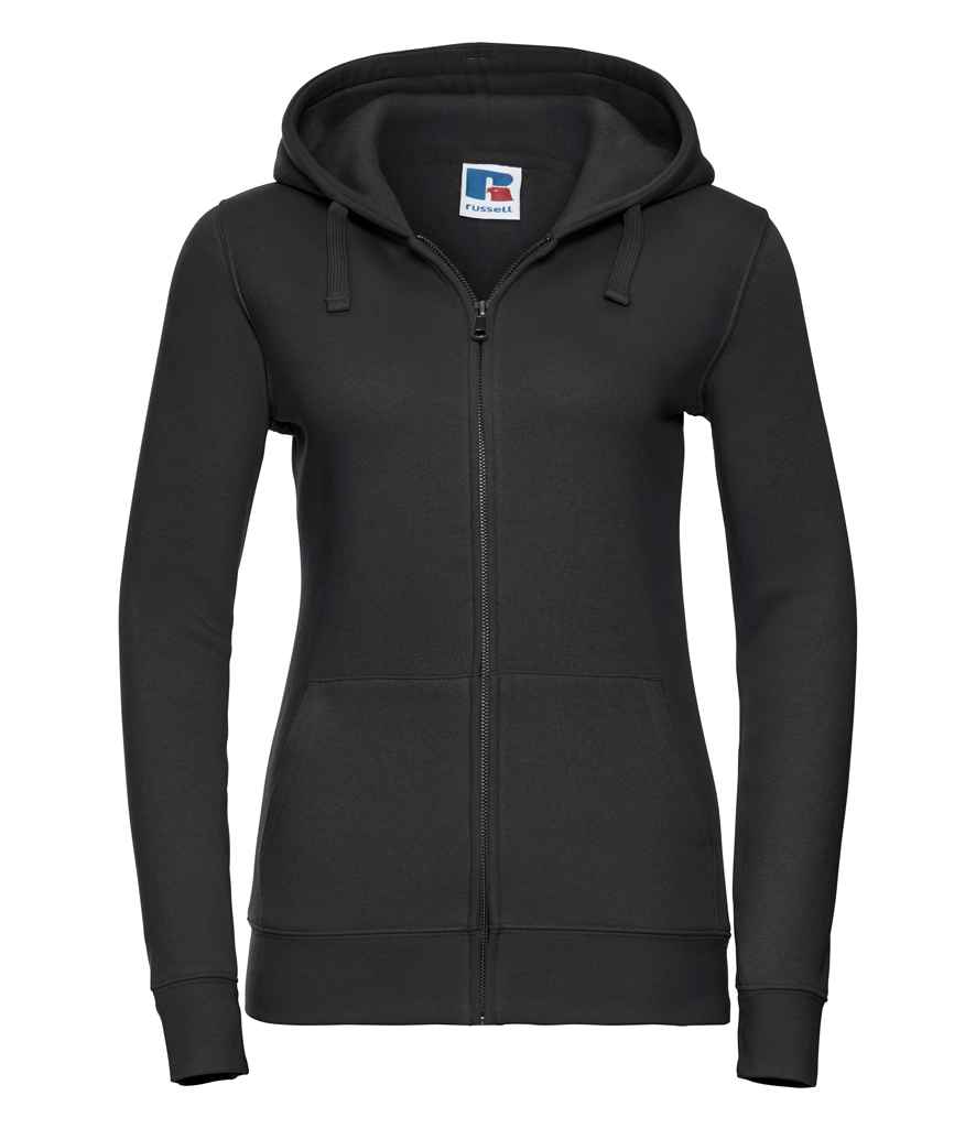 Russell Ladies Authentic Zip Hooded Sweatshirt | Black